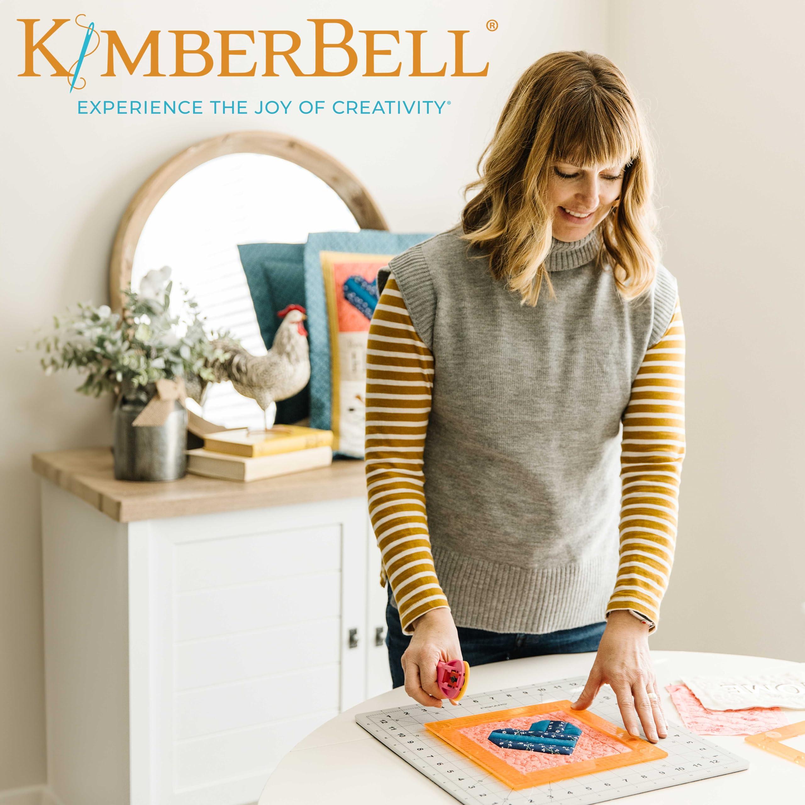 Kimberbell Kimberbell Orange Pop Quilting Rulers - Square Set of 4 - Quilt Rulers for Cutting Quilt Blocks, Non-Slip, Bonus Half Square Triangle Ruler in Two Sizes!