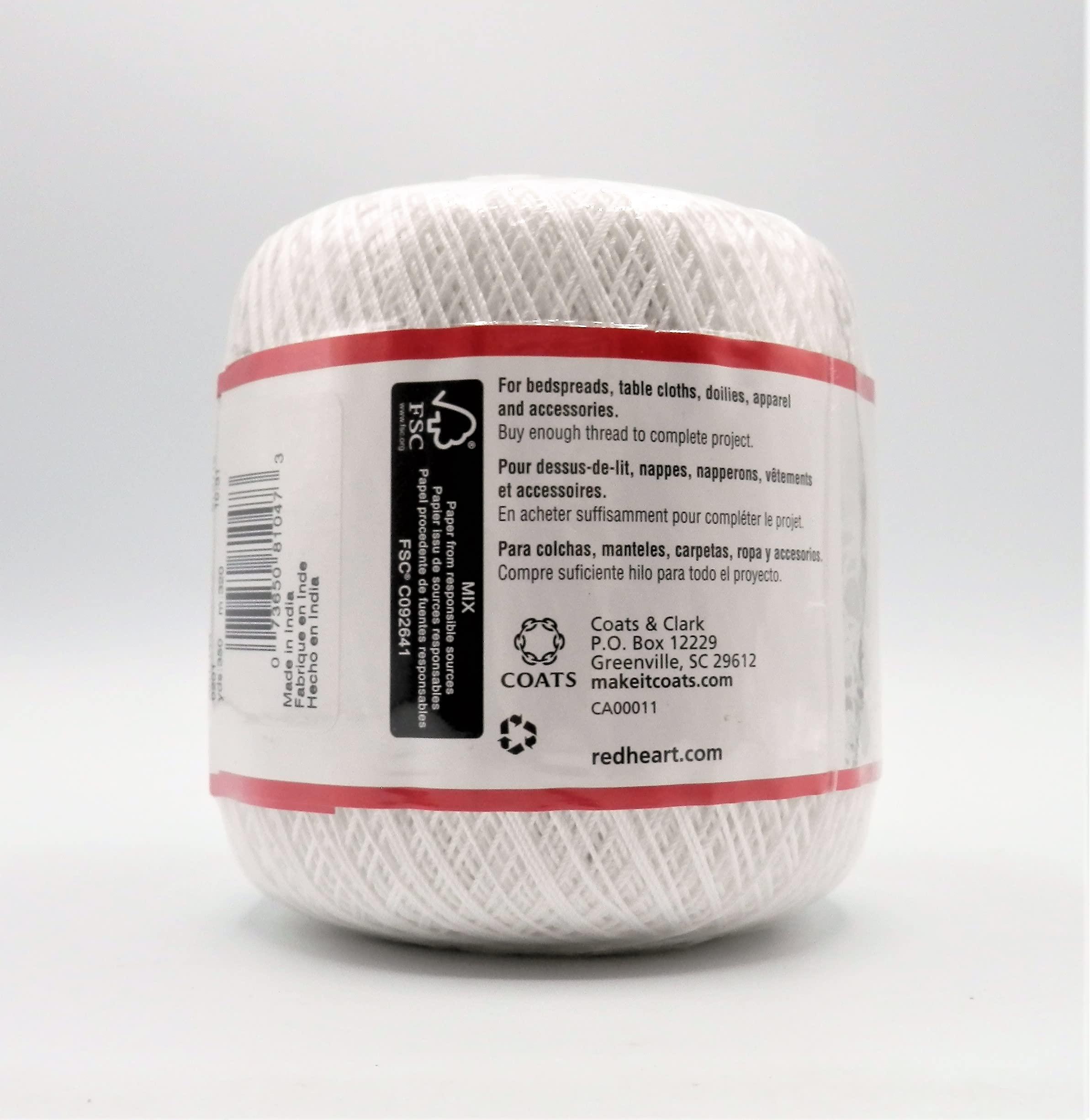 Red Heart Red Heart Classic Crochet Thread Size 10-White