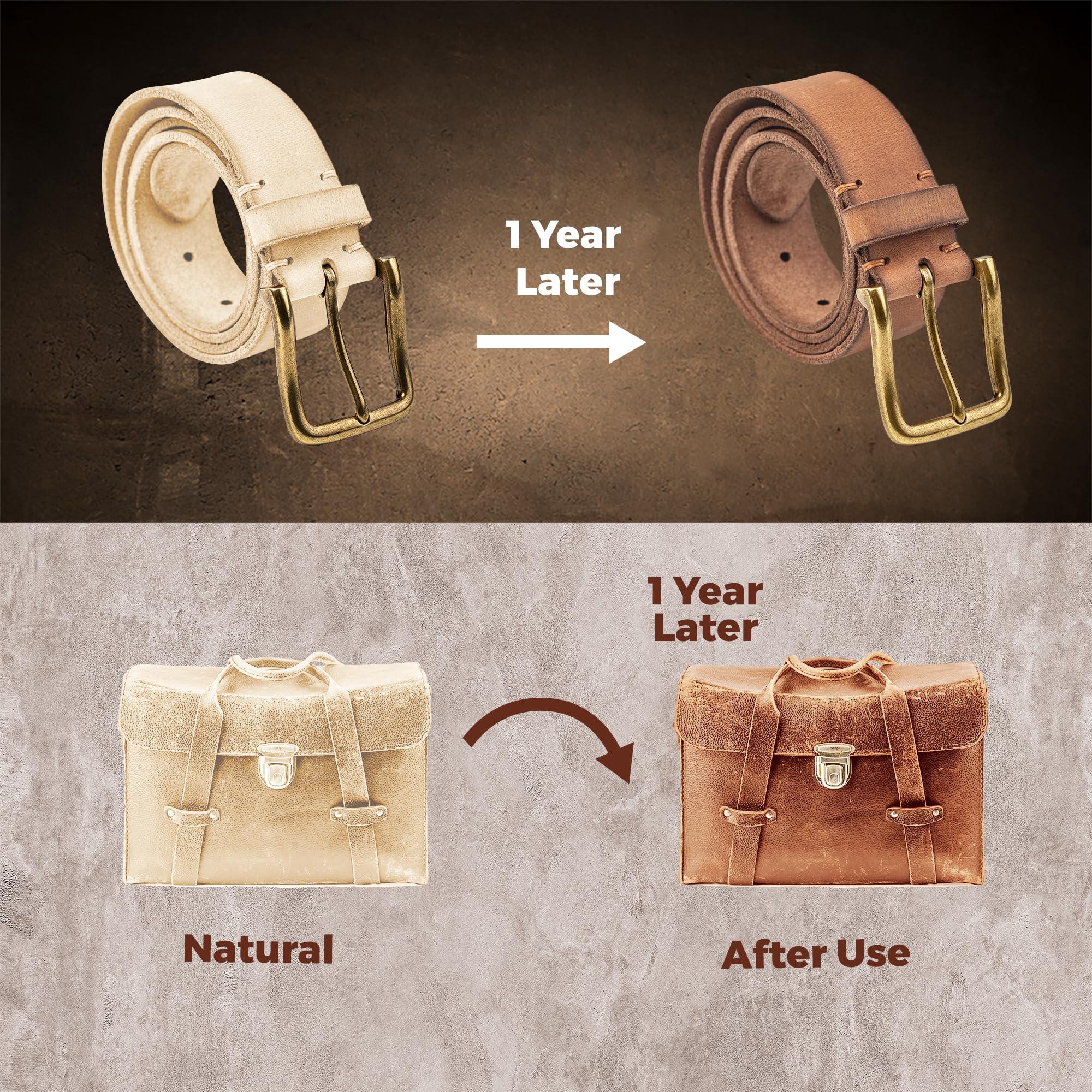 European Leather Works ELW Leather Strap, 10-11 Oz, 2.75 inch Wide x 40\", Cowhide Veg Tan Leather Belt Blank, Leather Strips, Leather Crafting,Tooling Leather, Tan Leather Straps for Crafts, Belt Making Leather