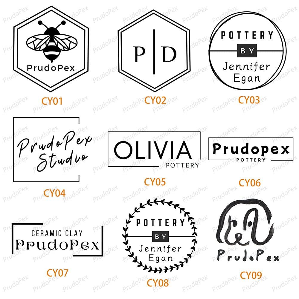 PrudoPex PrudoPex Custom Pottery Stamp for Clay, Personlized Clay Stamp Initial Ceramic Stamp, Custom Soap Stamp in Brass, Personalized Signature Brass Stamp for Pottery