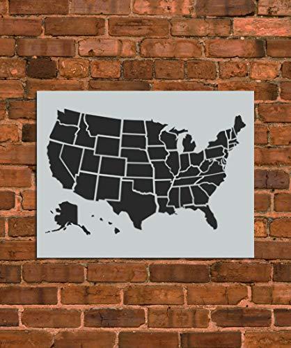 INNOVO Stencils United States Map Stencil Template - Reusable Stencil - INNOVO Stencils (5.75" x 6")
