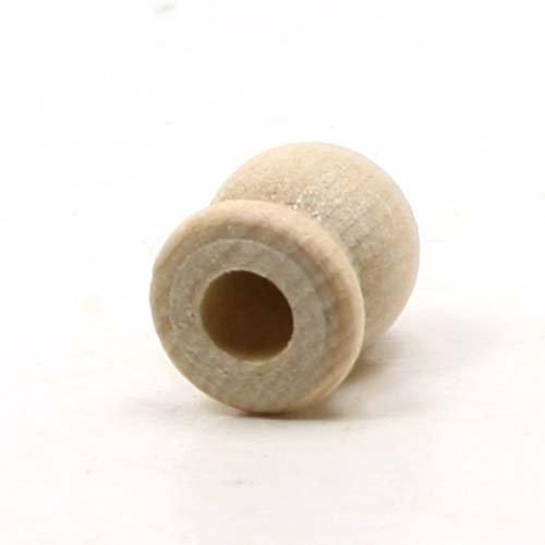 Unique Wood Shapes Mylittlewoodshop Pkg of 100 - Finial Dowel Cap - 3/4 inches Tall with 1/4 inch Hole Unfinished Wood (WW-DC8052-100)