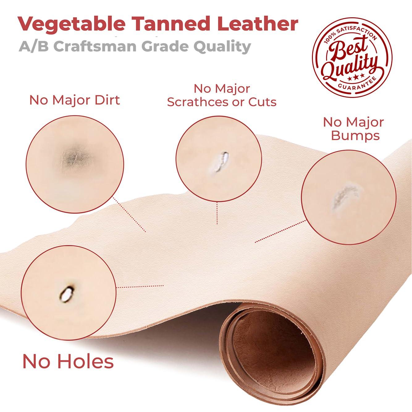 European Leather Works ELW Leather Strap, 10-11 Oz, 2.75 inch Wide x 40\", Cowhide Veg Tan Leather Belt Blank, Leather Strips, Leather Crafting,Tooling Leather, Tan Leather Straps for Crafts, Belt Making Leather