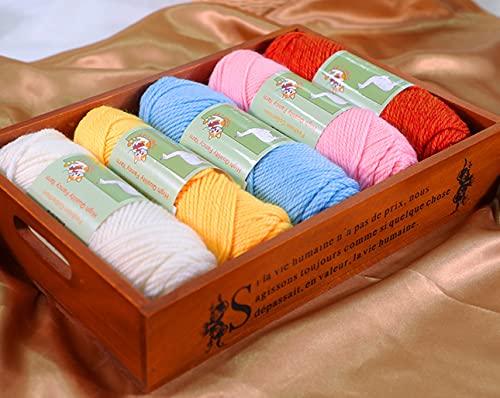 Sunny Cat Baby Alpaca Luxury Wool Blend Yarn Worsted Weight 3 skeins (100g/3.5oz/Each) Art Crafts Crochet and Knitting Sunny Cat Premium Brand (43 Peach Orange)