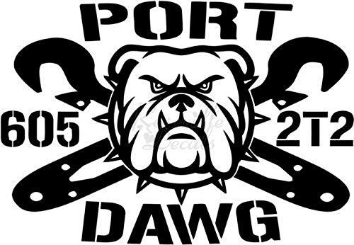 Roseville Decals USAF Air Transportation Port Dawg Vinyl Decal Sticker for Home Office Decor Vehicle Window Sign Size- [12 inch] / [30 cm] Wide Color- Gloss White