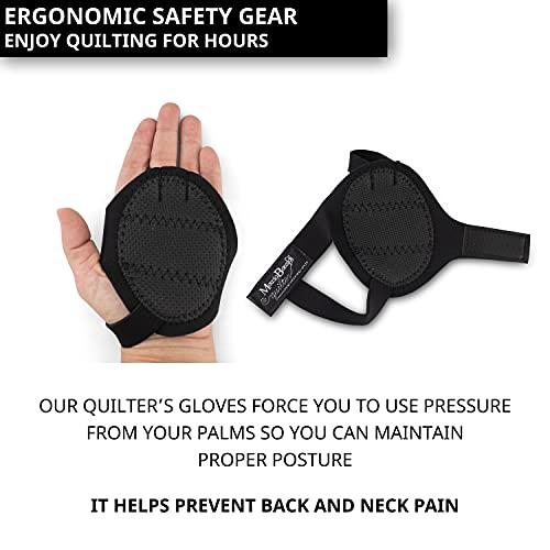 Marcia Baraldi Marcia Baraldi Quilting Grip Gloves for Free Motion Quilting or Sewing - Adjustable Sizes- Small-Medium-Large