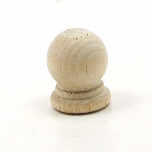 Unique Wood Shapes Mylittlewoodshop Pkg of 100 - Finial Dowel Cap - 3/4 inches Tall with 1/4 inch Hole Unfinished Wood (WW-DC8052-100)