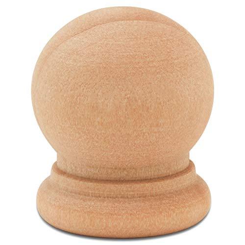 Woodpeckers Wood Finials, 3/4 Inch Tall with 1/4 Inch Hole, Unfinished Wood Finials for 1/4 Inch Dowel Rods, Wood Dowel Caps for Crafts and DIY, Pack of 100 by Woodpeckers