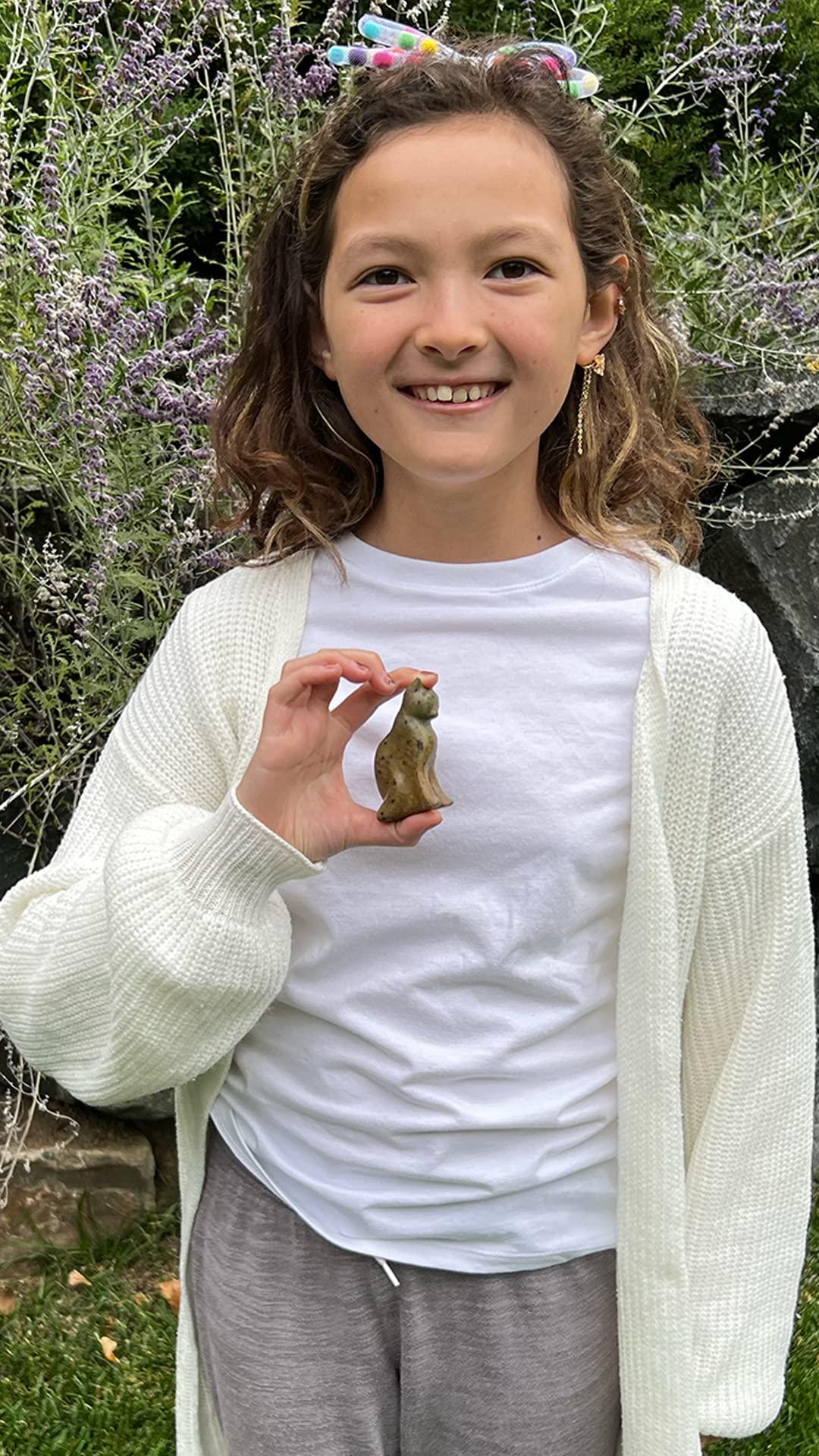 STUDIOSTONE CREATIVE STUDIOSTONE CREATIVE DIY Arts & Crafts Carving Kit Kids Adults Cat Sculpture Soapstone