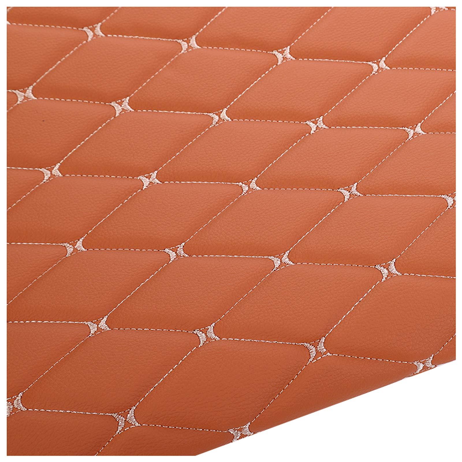 NAKAN Quilted Faux Leather Fabric Sheet 0.6cm Thick Solid Colors Synthetic Leather Vinyl Leather Fabric Skin Leather Fabric Soft PVC Leather for Wallet Handbags Making Sewing Crafting Car Seat (Size:1.5x2m)