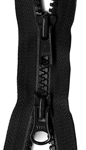 YKK YKK Vislon 2-Way Separating Zipper, 28", Black