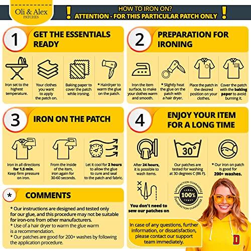 Oli and Alex Letters Patches Iron on - Red Letter Patch D - Embroidered Iron On Patches for Jeans Jackets Hats - Cute Sew on Appliques 3.26\" - Red, D