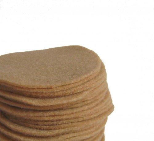 Nakpunar Nakpunar 2 inches Tan Beige Felt Circles - 50 Pieces