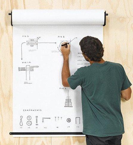 RUSPEPA RUSPEPA White Kraft Paper Roll - 48 inches x 100 feet - Recyclable Paper Perfect for Wrapping, Craft, Packing, Floor Covering, Dunnage, Parcel, Table Runner