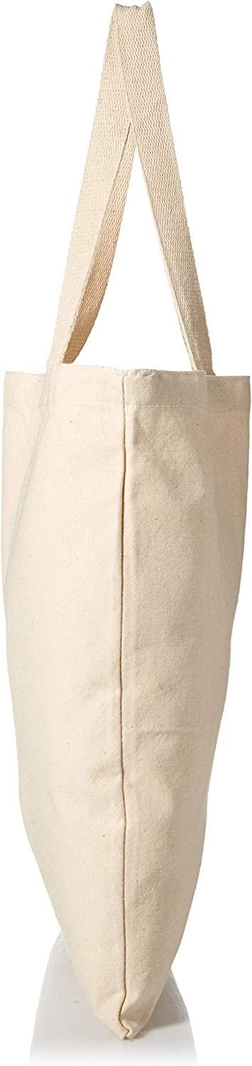 TBF Blank Canvas Tote Bags Wholesale, Bulk Plain Cotton Cloth Fabric Bags for Decorating, Heat Transfer, Printing, DIY, Crafts (12 Bags)