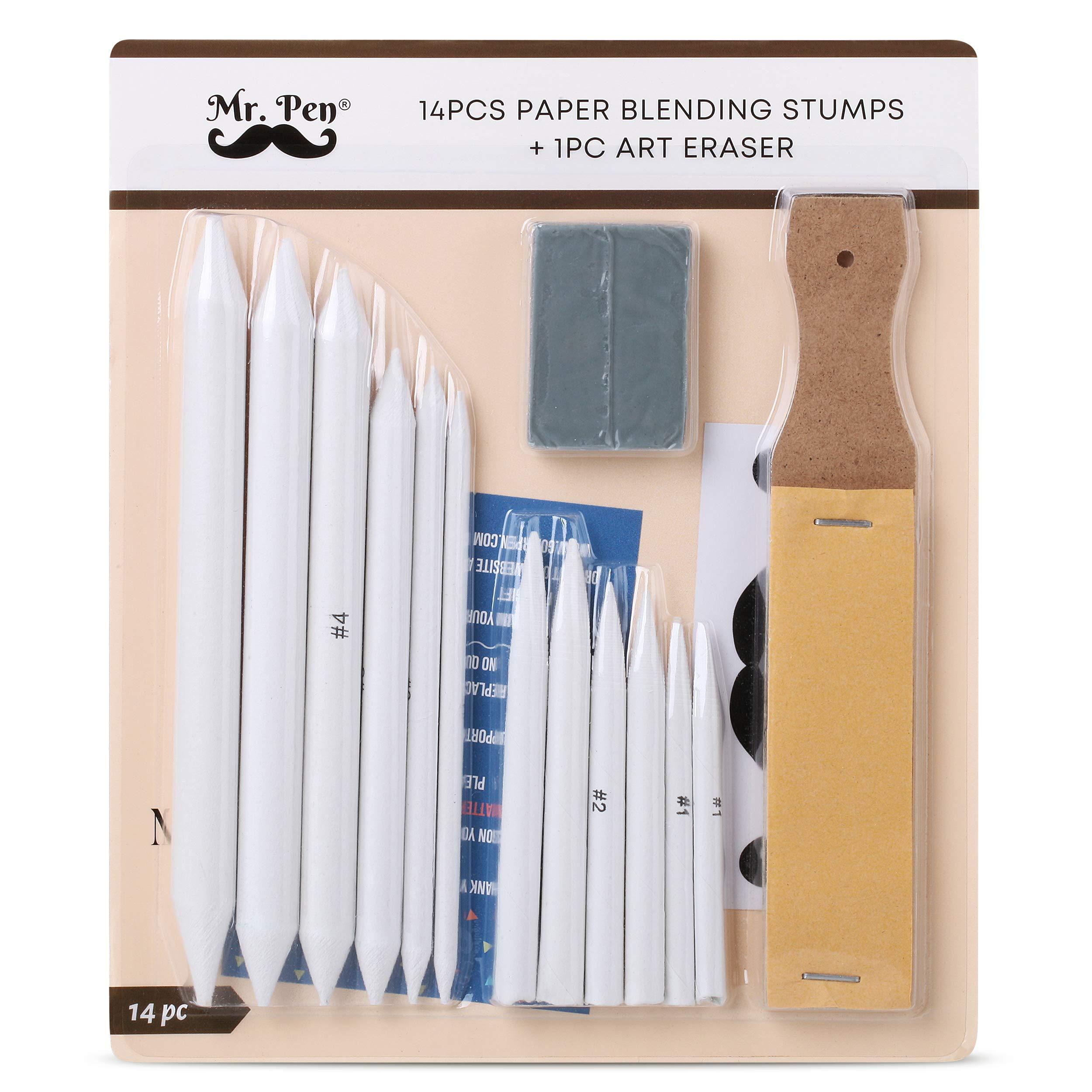Mr. Pen Mr. Pen - 14 Pack of Blending Stumps, Art Eraser, Blending Sticks for Drawing, Shading Pencils for Sketching