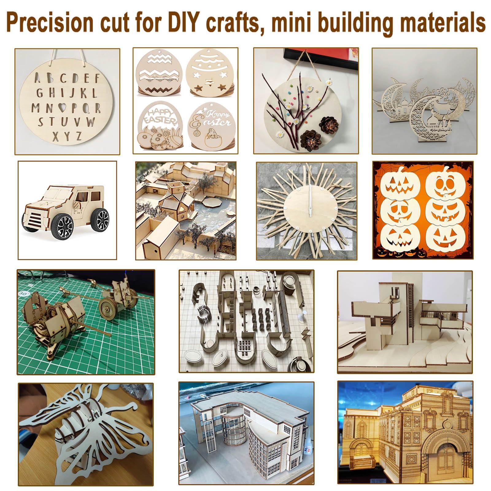 Acrux7 40 PCS 8 Inch Wooden Circles for Crafts 1/8\" Thick Unfinished Round Wood Circles 3 mm Natural Wooden Discs Blank Wood Circles for Painting, Door Hanger, Coaster, Engraving, Cutouts, Home Decoration