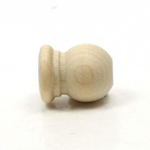 Unique Wood Shapes Mylittlewoodshop Pkg of 100 - Finial Dowel Cap - 3/4 inches Tall with 1/4 inch Hole Unfinished Wood (WW-DC8052-100)