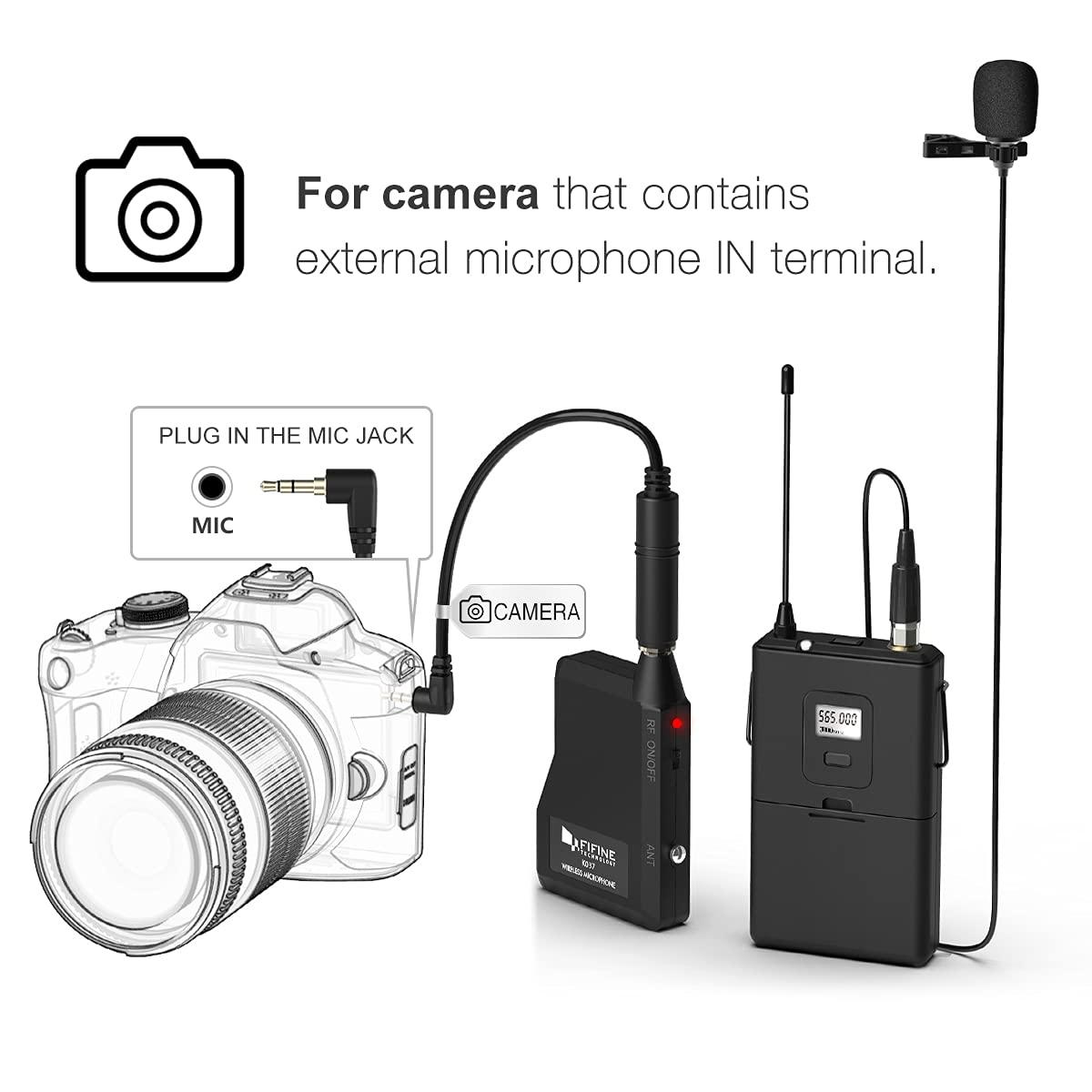 FIFINE FIFINE Wireless Microphone System, Wireless Microphone set with Headset and Lavalier Lapel Mics, Beltpack Transmitter and Receiver,Ideal for Teaching, Preaching and Public Speaking Applications-K037B