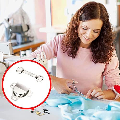 Lakesstory Hook and Eye Closures Sewing Hooks and Eyes Hook & Eye Closure Metal Hook and Eye Fasteners Metal Bra Hook and Eye Nickel Hook and Eye Closure Bra Pack of 4