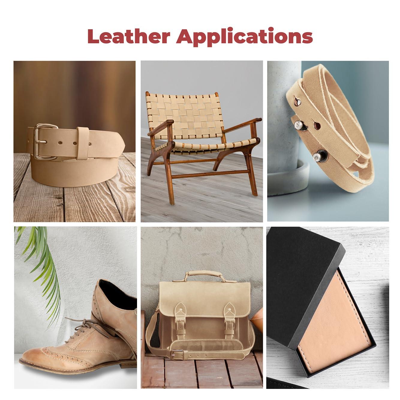 European Leather Works ELW Leather Strap, 10-11 Oz, 2.75 inch Wide x 40\", Cowhide Veg Tan Leather Belt Blank, Leather Strips, Leather Crafting,Tooling Leather, Tan Leather Straps for Crafts, Belt Making Leather