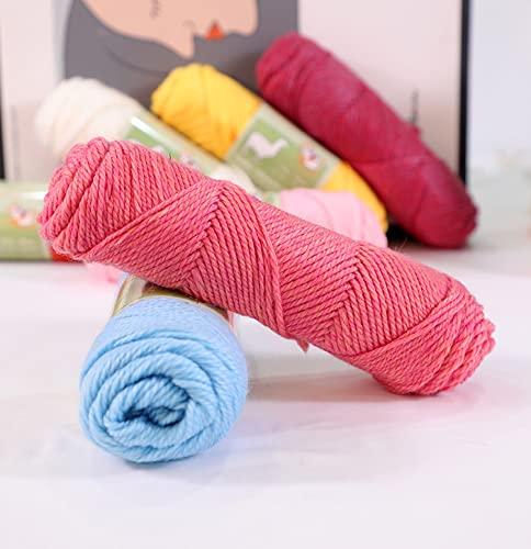 Sunny Cat Baby Alpaca Luxury Wool Blend Yarn Worsted Weight 3 skeins (100g/3.5oz/Each) Art Crafts Crochet and Knitting Sunny Cat Premium Brand (43 Peach Orange)