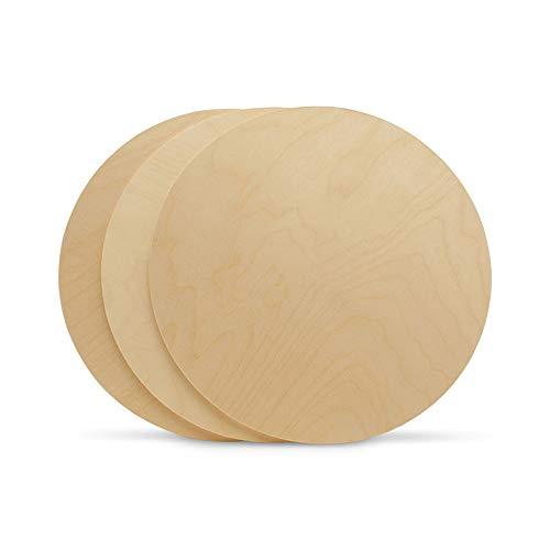 Woodpeckers Wood Circles 18 inch, 1/4 Inch Thick, Birch Plywood Discs, Pack of 5 Unfinished Wood Circles for Crafts, Wood Rounds by Woodpeckers