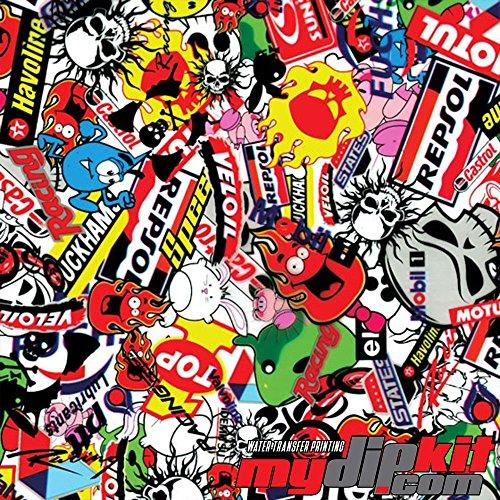 MyDipKit Water Transfer Printing Film - Hydrographic Film - Hydro Dipping - Confused Sticker Bomb - LL-535-A