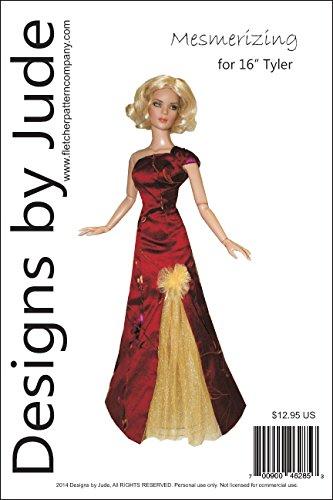 Designs by Jude Mesmerizing Dress Printed Sewing Pattern for 16" Tyler Wentworth Dolls Tonner