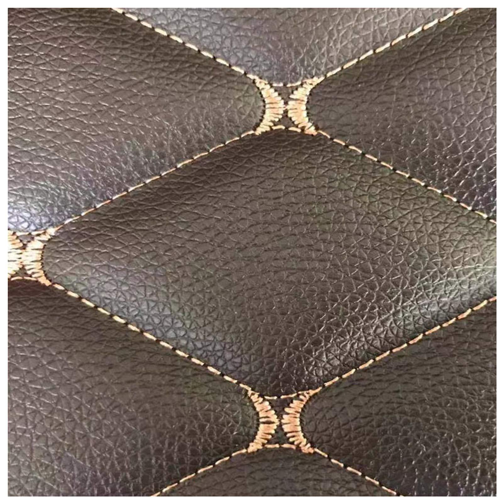 NAKAN Quilted Faux Leather Fabric Sheet 0.6cm Thick Solid Colors Synthetic Leather Vinyl Leather Fabric Skin Leather Fabric Soft PVC Leather for Wallet Handbags Making Sewing Crafting Car Seat (Size:1.5x2m)