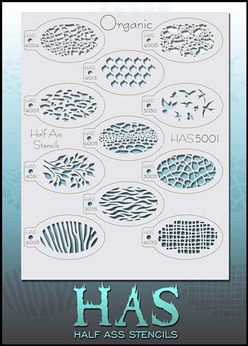 Bad Ass Stencils Half Ass Organic Stencils HAS5001