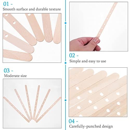 ANTUNIHOD Wooden Candle Wick Holders Pack of 100pcs Wick Centering Devices Candle Wick Bars for Candle Making … (7.1inch - 100pcs)