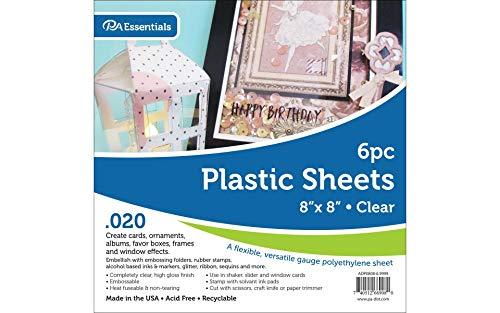 Accent Design Paper Accents Plastic Sheet 8x8 .020" Clear 6pc