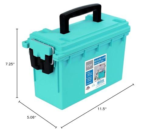 Logix Logix 12533 Teal Craft Organizer, Art Supply Organizer and Storage, Lockable School Supplies Organization, Moisture Resistant, Made in USA