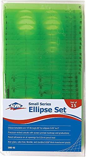 ALVIN Alvin, Series Ellipse Set, Drawing Tool - Set of 15