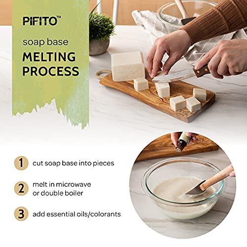 Pifito Pifito Oatmeal Melt and Pour Soap Base (5 lb) ? Bulk Premium 100% Natural Glycerin Soap Base ? Luxurious Soap Making Supplies