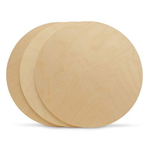 Woodpeckers Wood Circles 24 inch, 1/4 Inch Thick, Birch Plywood Discs, Pack of 2 Unfinished Wood Circles for Crafts, Wood Rounds by Woodpeckers