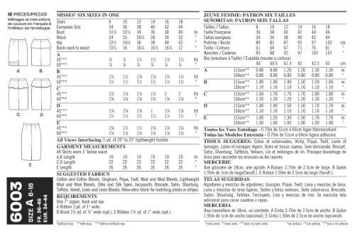 Simplicity Creative Group Inc - Patterns New Look Sewing Pattern 6003 Misses' Skirts, Size A (8-10-12-14-16-18)