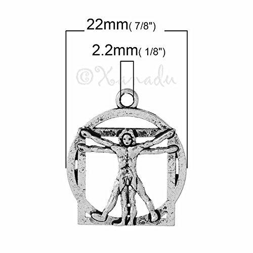 Wholesale Charms Wholesale Charms Vitruvian Man Leonardo Da Vinci Wholesale Pendants Jewelry Making Supply Pendant Bracelet DIY Crafting (50)